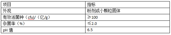 激活菌产品指标